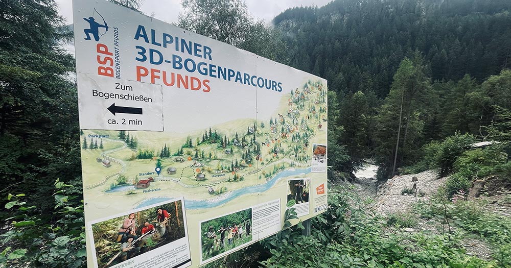Visit to the archery course at Pfunds - Bogensportinfo
