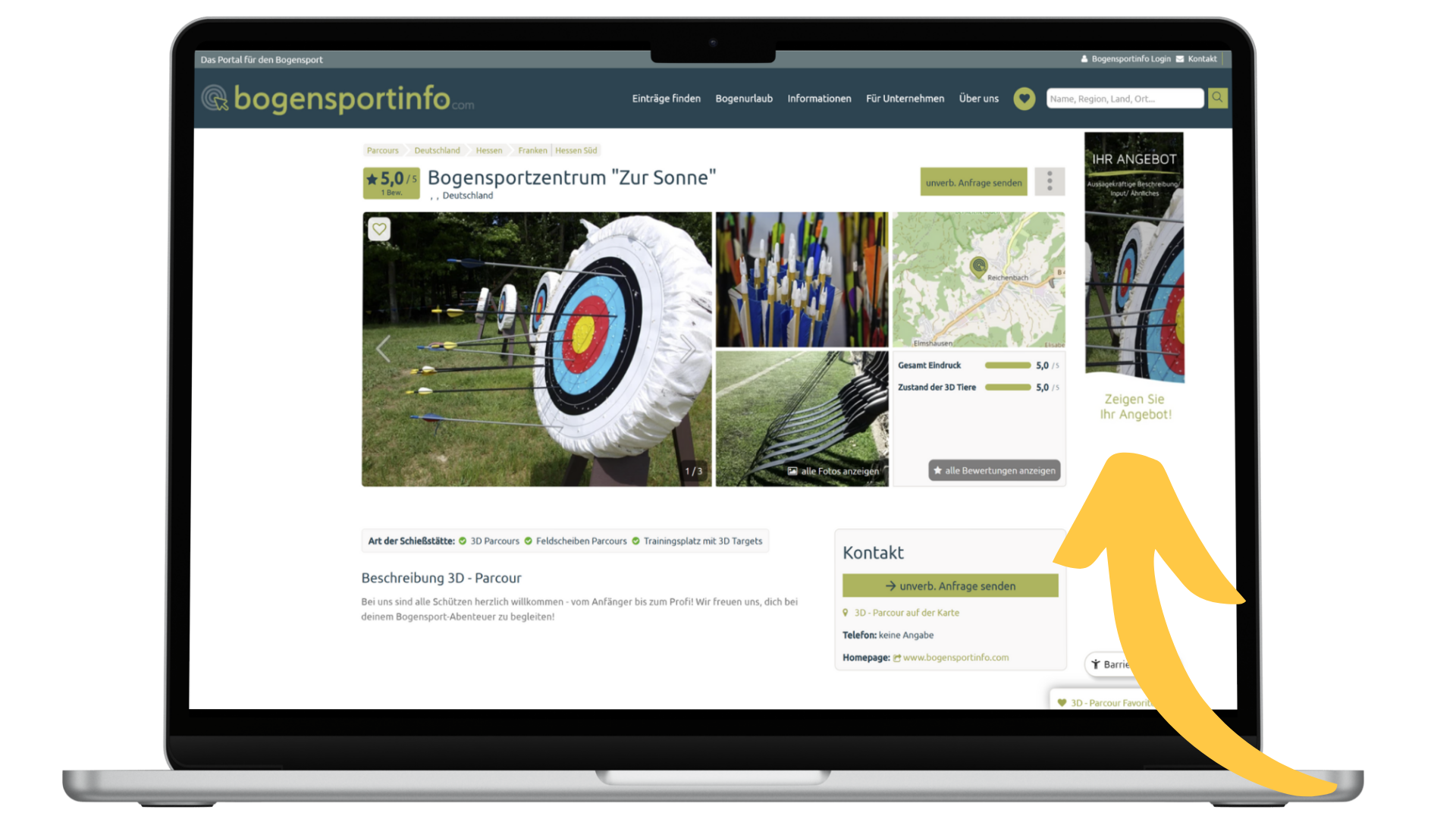 Bannerwerbung Detailseite