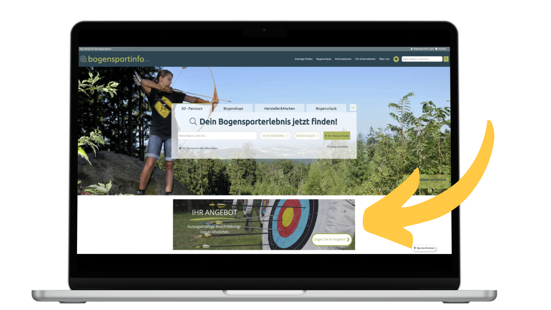 Bannerwerbung Startseite