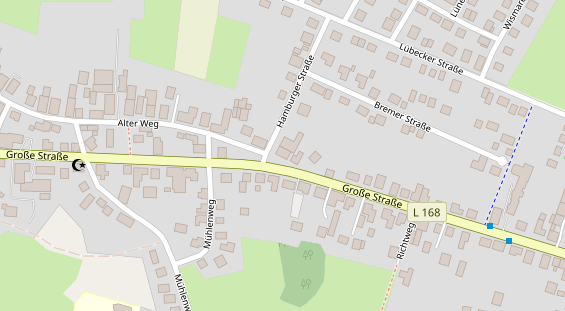 Bogenshop auf Satellitenbild