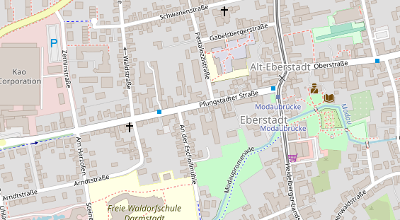 Bogenshop auf Satellitenbild