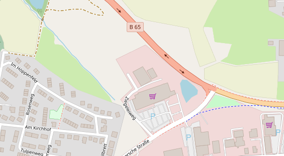 Bogenshop auf Satellitenbild