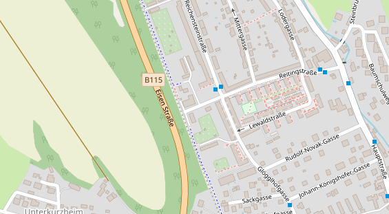 Parcour Bogenschießen auf Satellitenbild