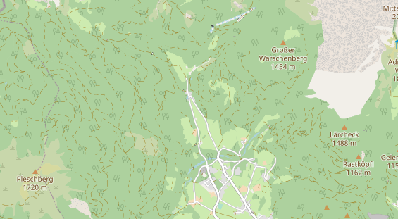 Archery course on map