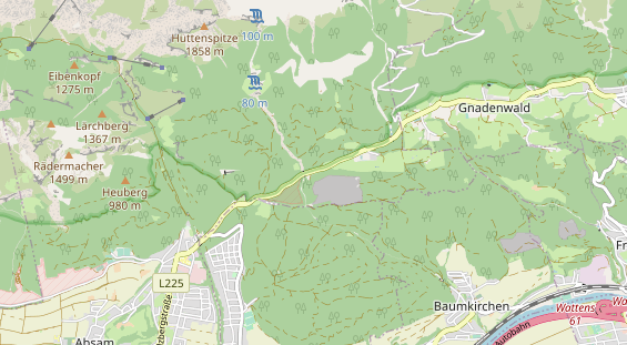 Archery course on map