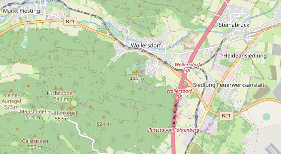 Archery course on map