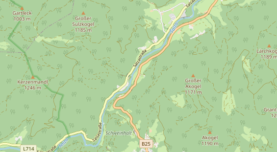 Archery course on map