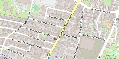 Bogenshop auf Satellitenbild