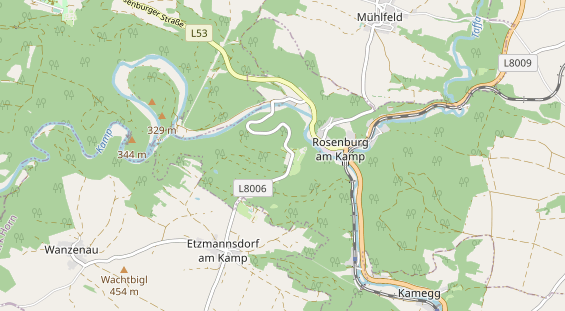 Archery course on map