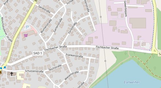 Parcour Bogenschießen auf Satellitenbild