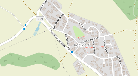 Parcour Bogenschießen auf Satellitenbild