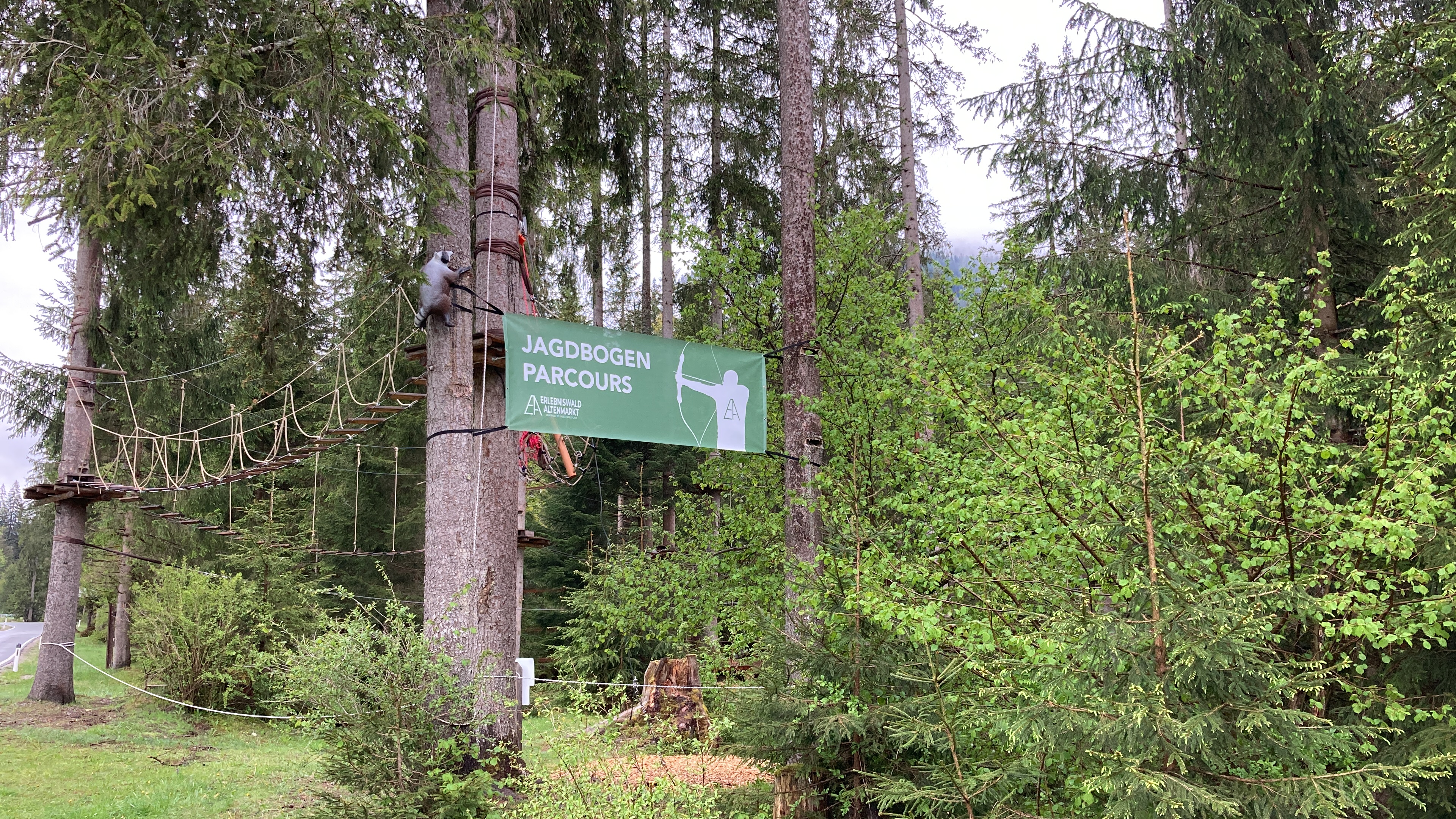 3D Parcour Bogenschießen - Parkplatz - Erlebniswald Altenmarkt Jagdbogenparcours