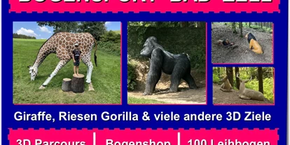 Parcours - erlaubte Bögen: Blasrohr - Liebenschlag - Bogensport Bad Zell mit Giraffe und Gorilla - Bogensport Bad Zell