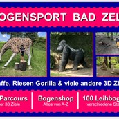 Bogensportinfo - Bogensport Bad Zell mit Giraffe und Gorilla - Bogensport Bad Zell