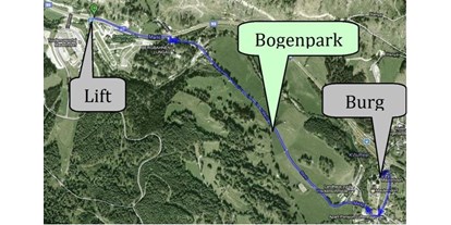 Parcours - Abschusspflöcke: exakt nach WA - Donnersbachwald - BS Lungau Parcours