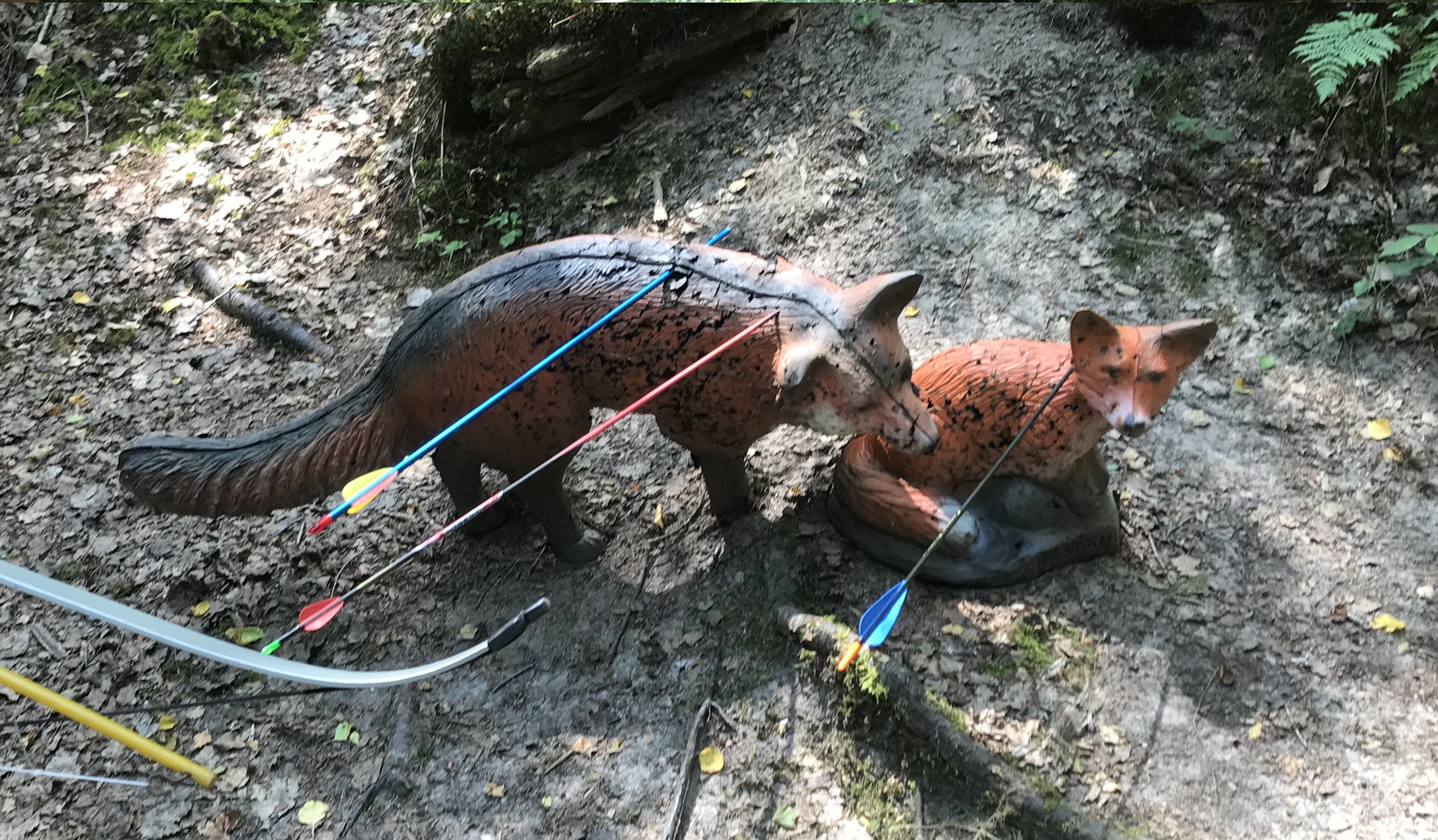 3D Parcour Bogenschießen: Ein bisschen tun uns sogar die Gummitiere leid. - Gut Moosmühle