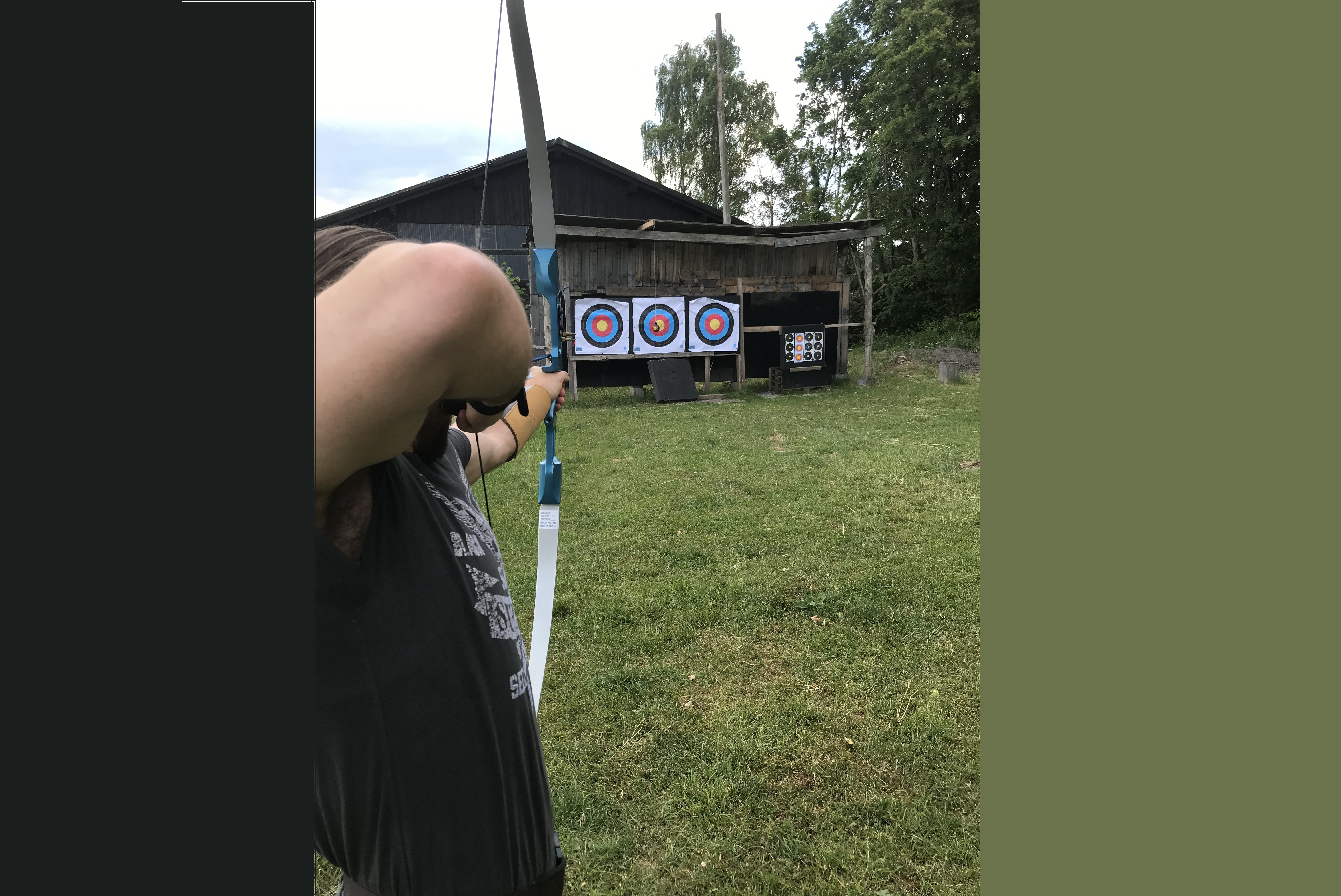 3D Parcour Bogenschießen: Einschießbereich. Hier habe ich ein paar Abstandsangaben vermisst. - Gut Moosmühle