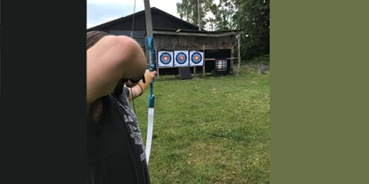 3D archery course - Kaufering - Einschießbereich. Hier habe ich ein paar Abstandsangaben vermisst. - Gut Moosmühle