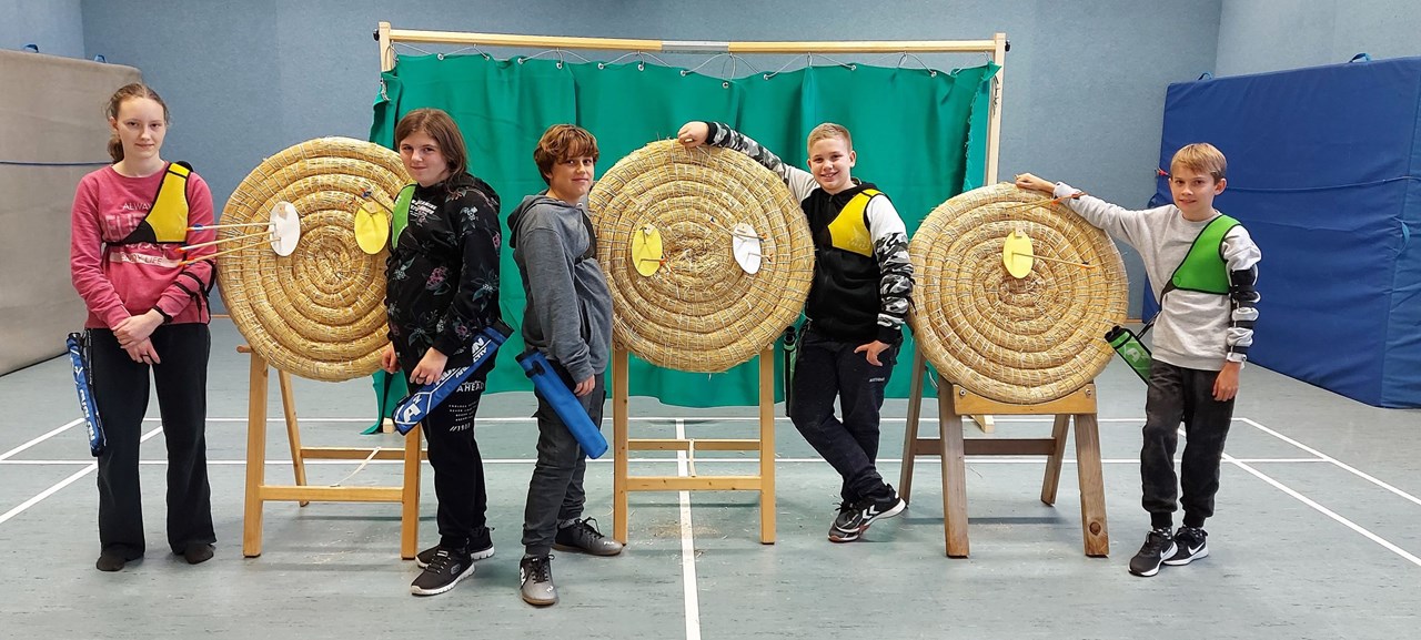 Bogensportschule Centaurus Unterschiedliche Parcours Askö Halle Grieskirchen