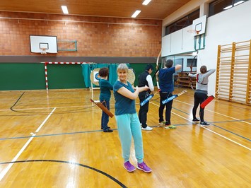 Bogensportschule Centaurus Unterschiedliche Parcours Turnhalle Ottnang