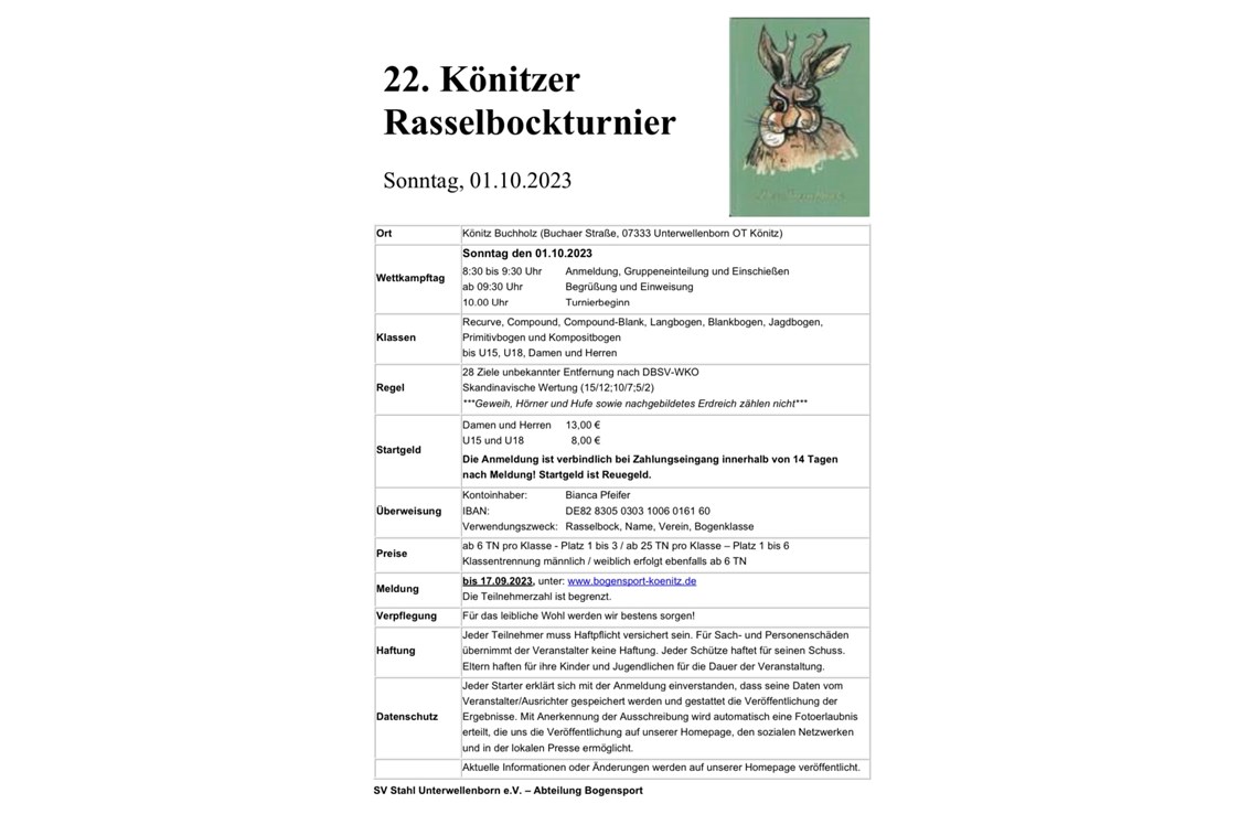 Veranstaltung-Details: 22. Könitzer Rasselbockturnier