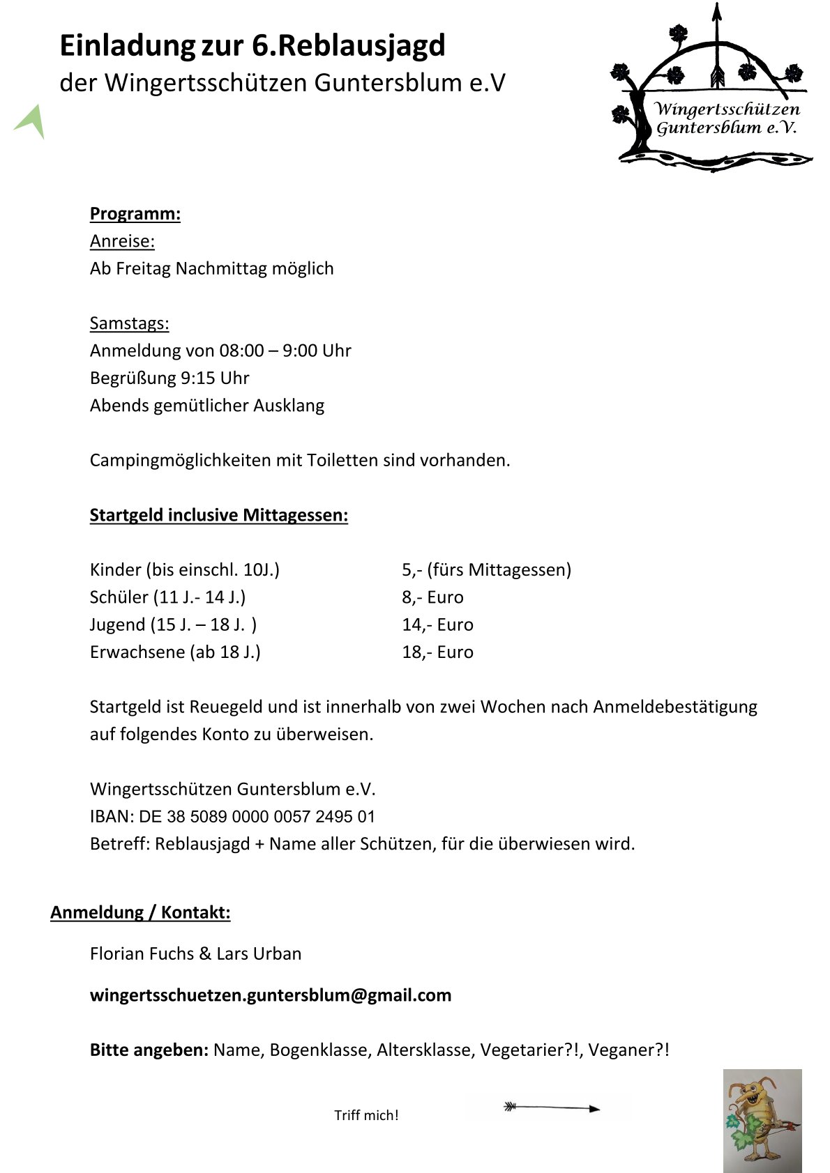 Veranstaltung-Details: 6te Reblausjagd der Wingertschützen Guntersblum