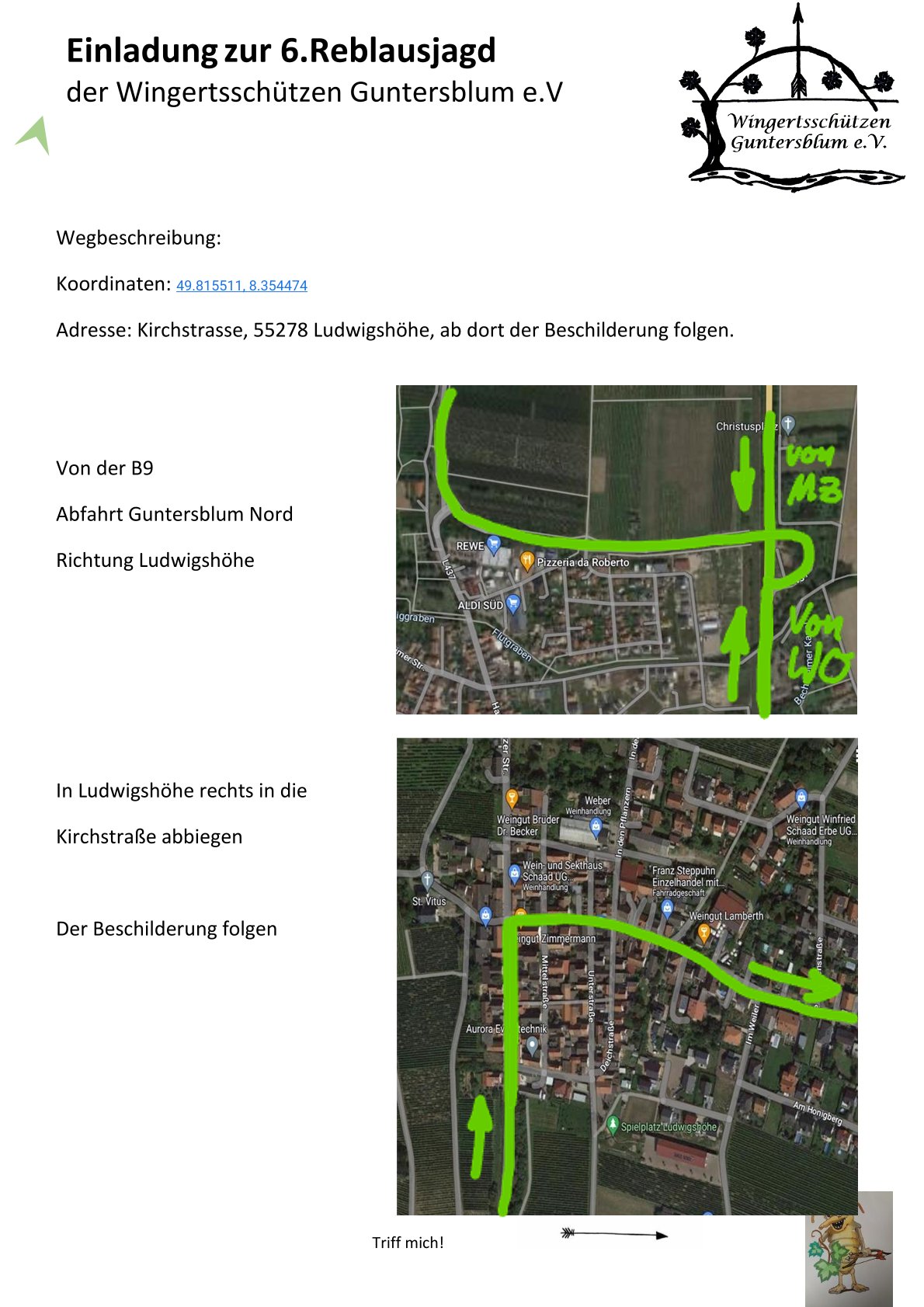Veranstaltung-Details: 6te Reblausjagd der Wingertschützen Guntersblum