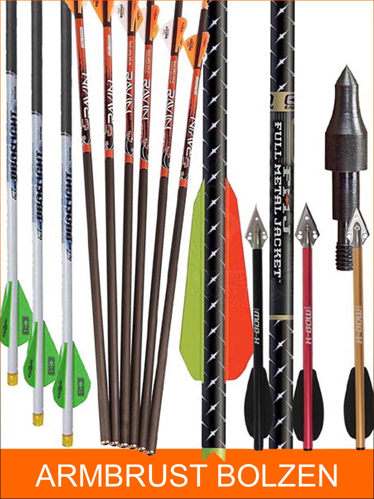 Einkaufen: Armbrust-Bolzen finden nach Deinem Geschmack. - ACS archery center schweiz