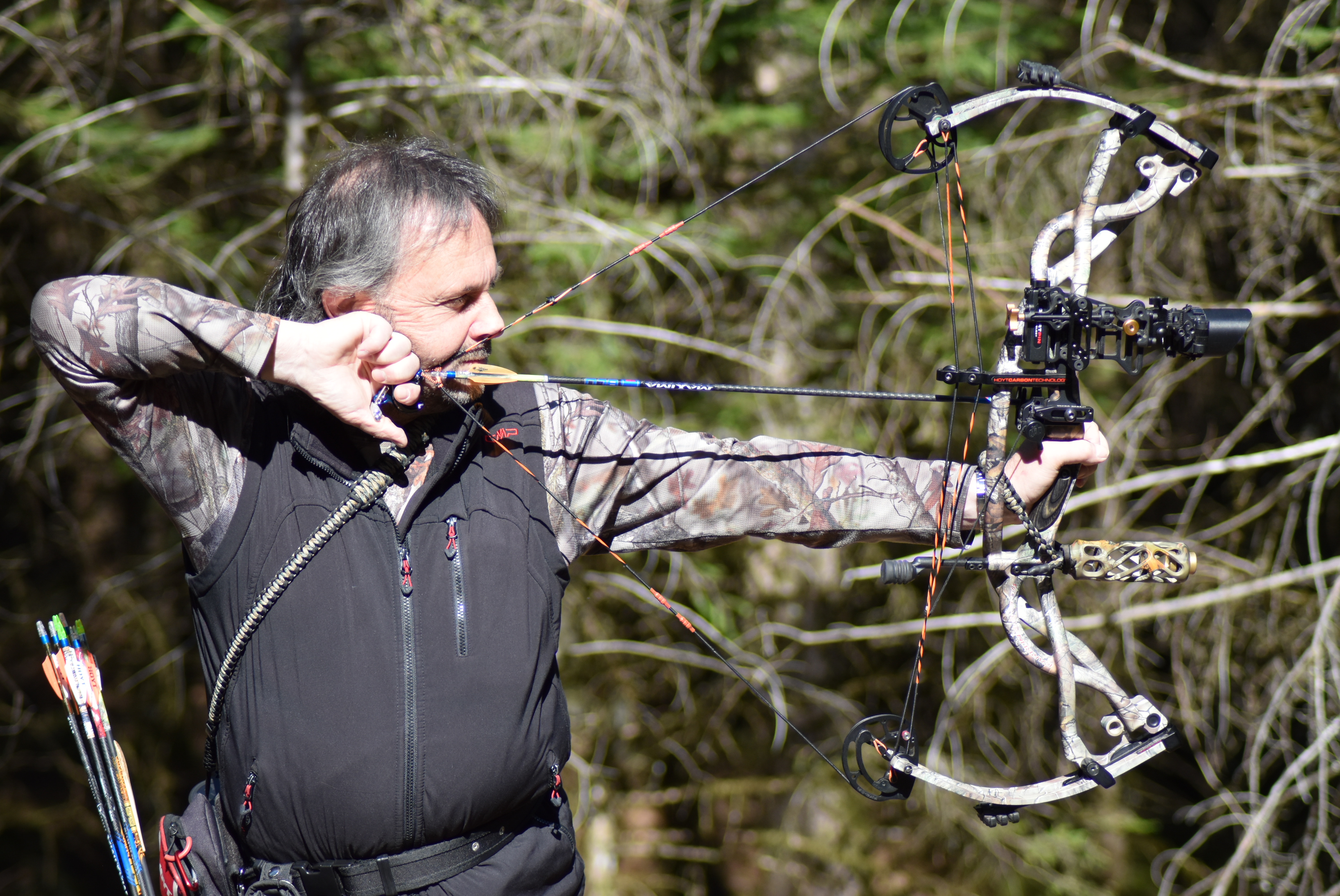 3D Parcour Bogenschießen: Willi mit Compound - Bogenparcours Schlegl und Almrausch