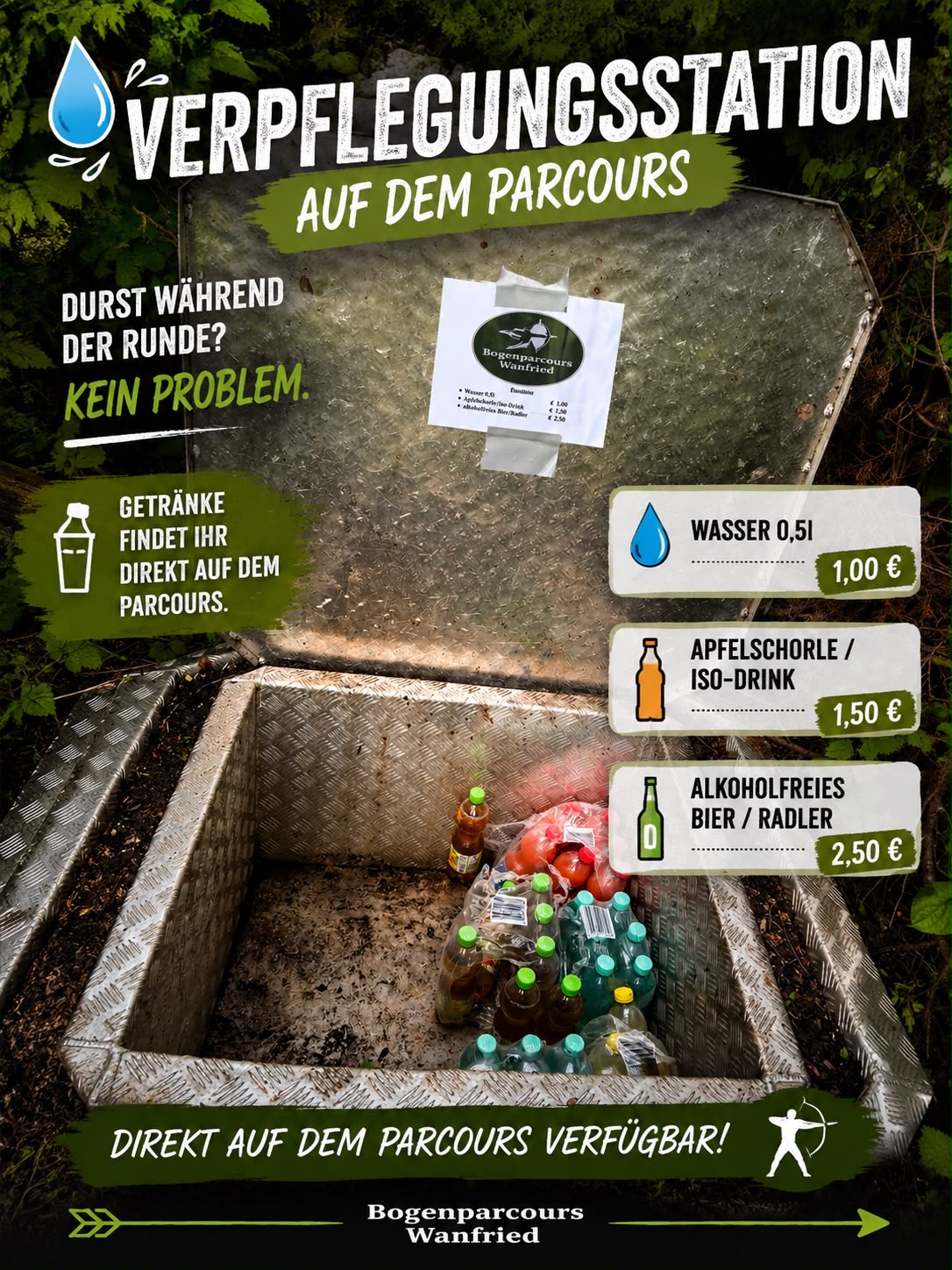3D archery course - unsere Anlage ist: für alle geöffnet - Neu mit Labestation - Bogensportparcours Wanfried