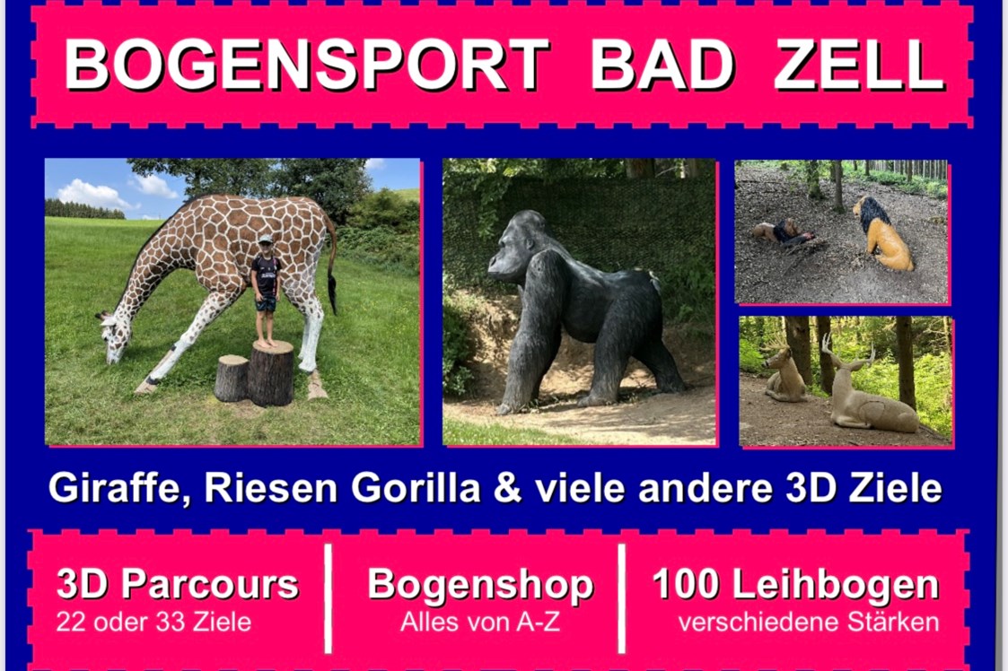 3D - Parcour: Bogensport Bad Zell mit Giraffe und Gorilla - Bogensport Bad Zell
