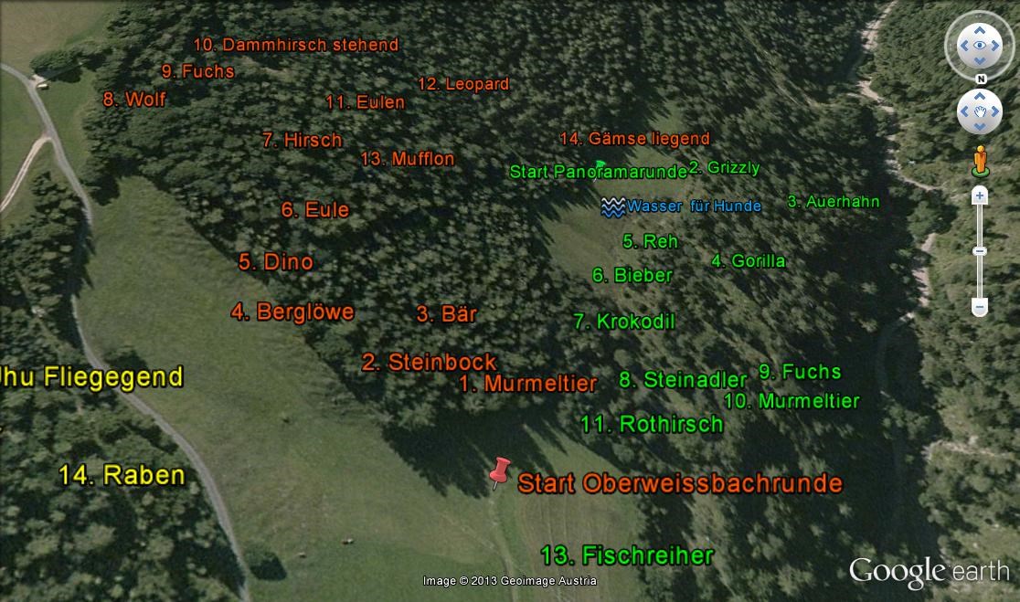 B.O.W.- BOGENPARCOURS OBERWEISSBACH WAIDRING Unterschiedliche Parcours 2. Runde