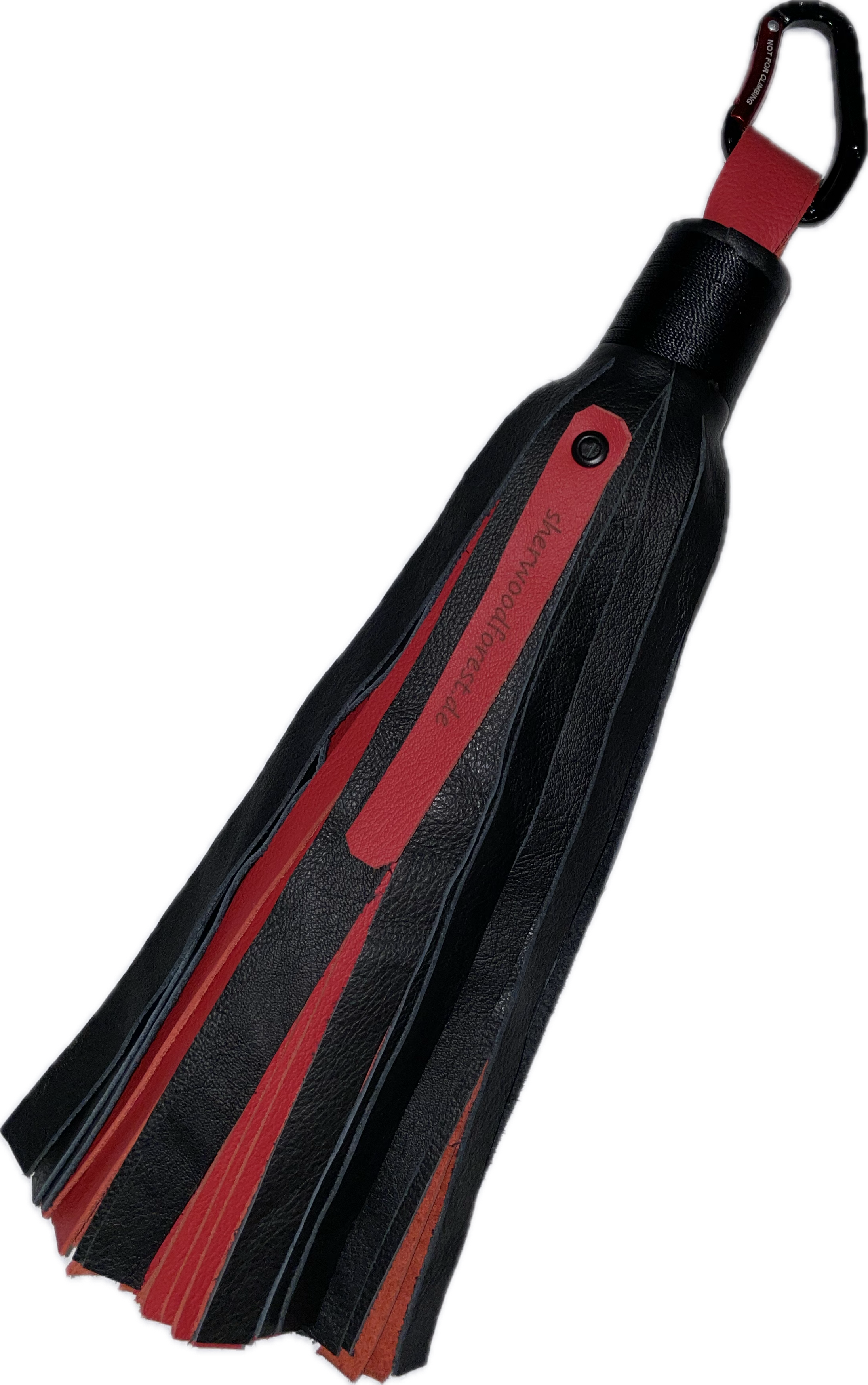 3D Parcour Bogensport - Bogen Sortiment: Langbögen - Pfeilreiniger Custom Rot Schwarz incl. Karabiner - Sherwood Forest