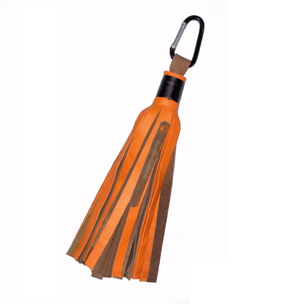 3D Parcour Bogensport - Bogen Sortiment: Langbögen - Pfeilreiniger Custom Orange Braun incl. Karabiner - Sherwood Forest