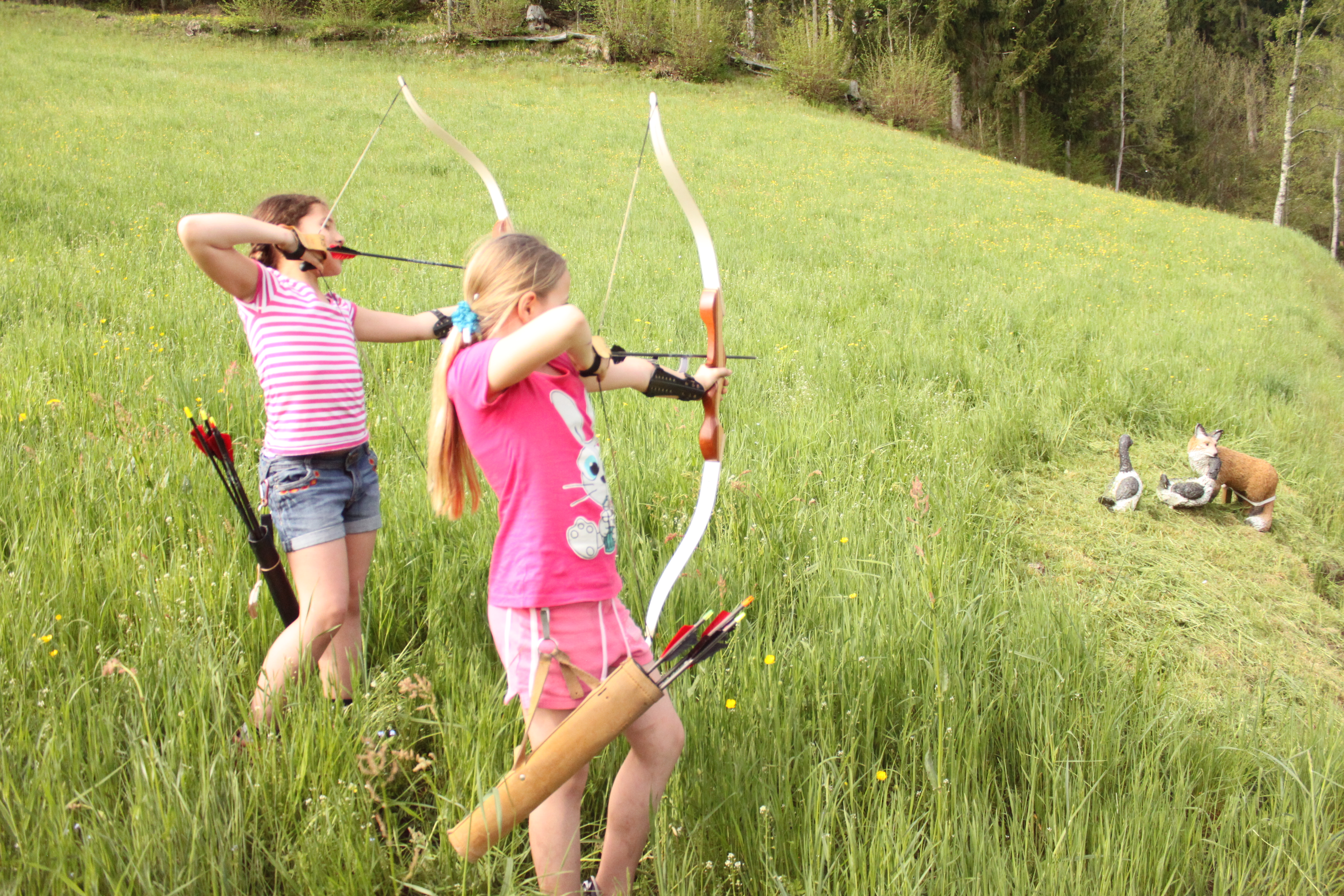 3D Parcour Bogenschießen: KInder haben hier großen Spaß. - Bogensportverein Steinfeld
