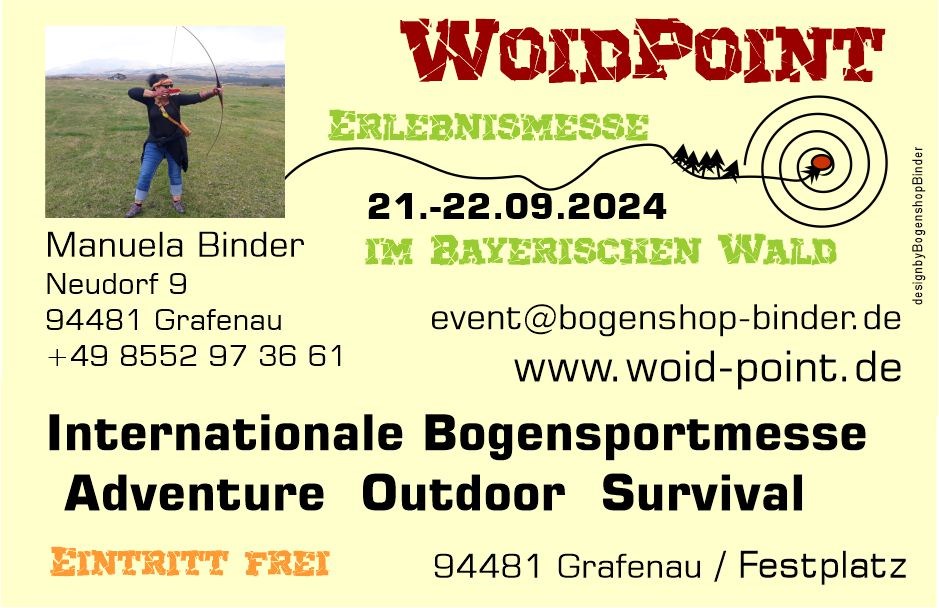 Bogensportzentrum Bayerischer Wald Bogenshop Binder Aktivität Bogenmesse WOID POINT 2024