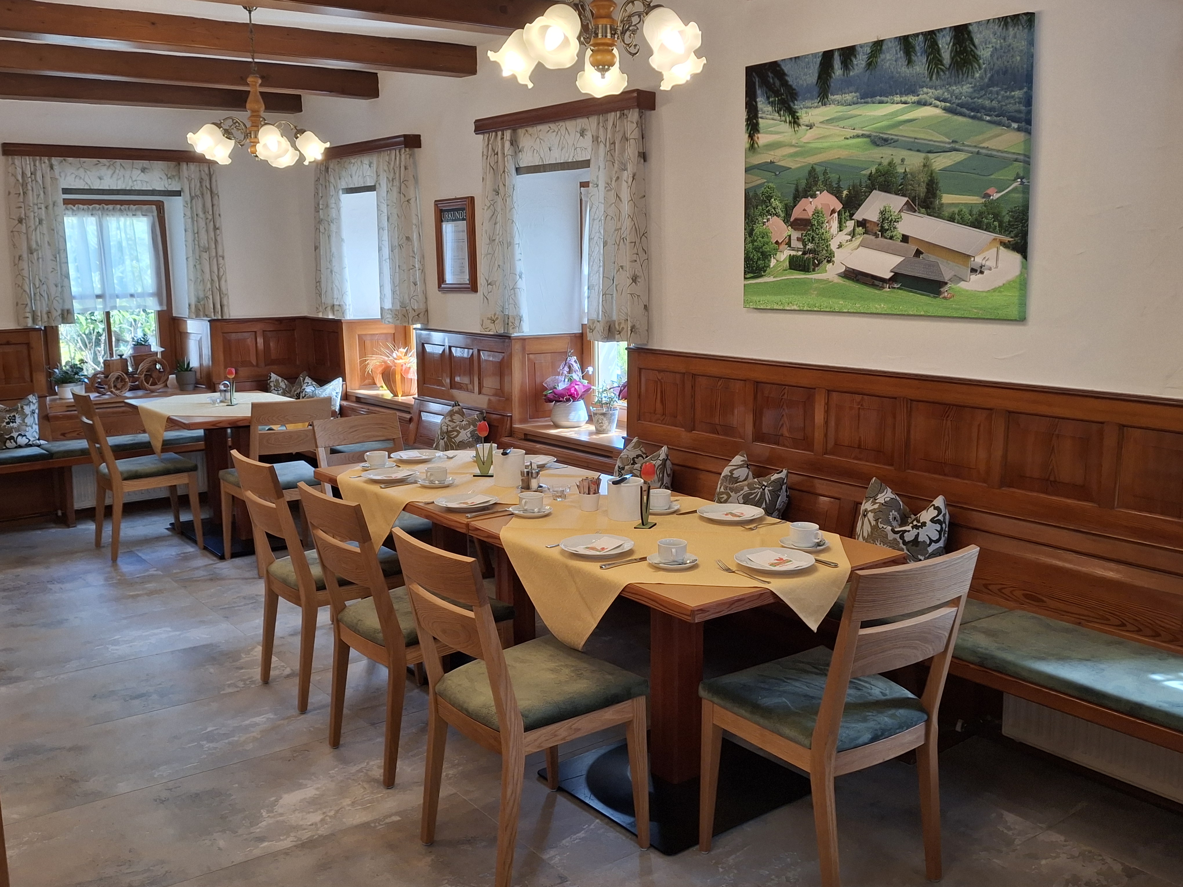 Urlaub & Essen-Details: Frühstücksraum. - Waldpension Ranner